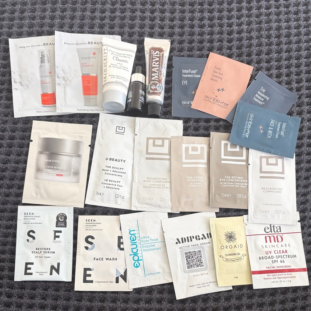 Skinbetter Timeline Adipeau U Beauty 111skin Environ Skinscript Marvis Samples